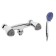 Shower mixer Zein Z3725, two -wound, watering can 3 modes, hose 150 cm, chrome