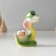 Souvenir ceramics "Green cobra with heart - love" 4x7.5x8 cm