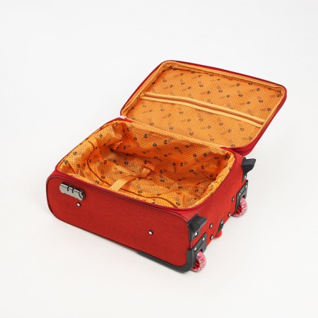 Small suitcase 20 "on lightning, code castle, with extension, red color-8