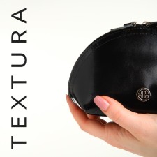 Cosmetic bag with lightning Textura, black color