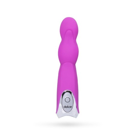 Toyfa Dolce LEO vibrator, silicone, pink color, 16.5 cm-1