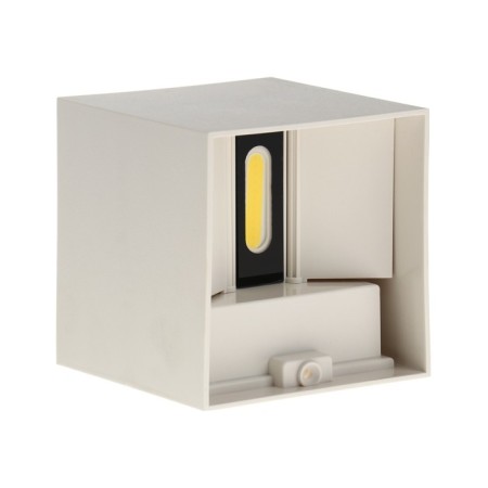 Facade lamp "Cube", FSD-062, 6 W, 4000K, Regulation. Ray, IP65, 220 V, plastic, white 1008423-6
