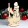 Napotnik "Snowman with a broom", 24.5 × 17.5 × 0.3 cm