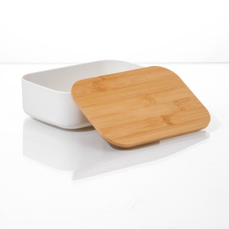 Storage container with lid LADOM "Naturel", 17.5 × 12 × 5.5 cm, white color-3