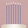 Candles for the cake are non -humble, blue, 24 pcs., 24 x 6 cm.