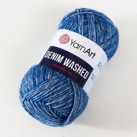 Yarn "Denim Washed" 30% acrylic 70% cotton 130m/50g (922 blue)-1