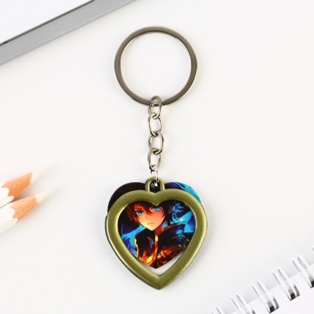 A keychain for keys with a place under the photo "Anime", 8 x 3 cm-4
