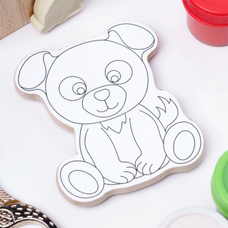 Magnet coloring "Dog", reusable, 8x6.5 cm-1