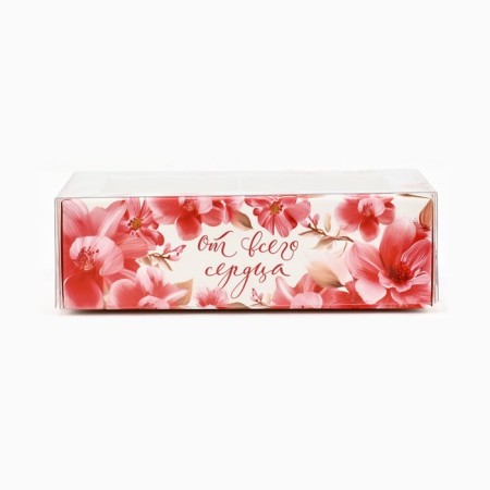 Box for 2 sweets with cells "from the heart", 10 x 6 x 3 cm-1