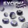 Bead "ink", white-purple color in silver