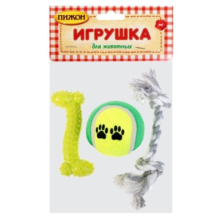 Набор игрушек для собак, 3 шт, микс цветов-8
