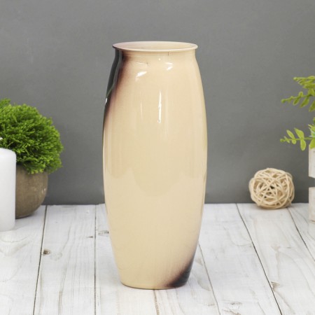 Lilia vase with painting on painted glass, D-7cm 10x23 cm-1