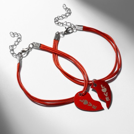 Bracelets "Demetrons" Steel, Love, Red color, 17 size-3