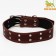 Leather collar on synthetic winterizer, dimensionless, 83 x 4.5 cm, Osh 20-71 cm, brown