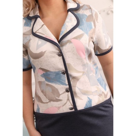 Women's dress, size 60, blue color-5