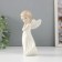Souvenir Ceramics "Girl Angel in a dress with patterns with folded hands" 6x8x16.5 cm