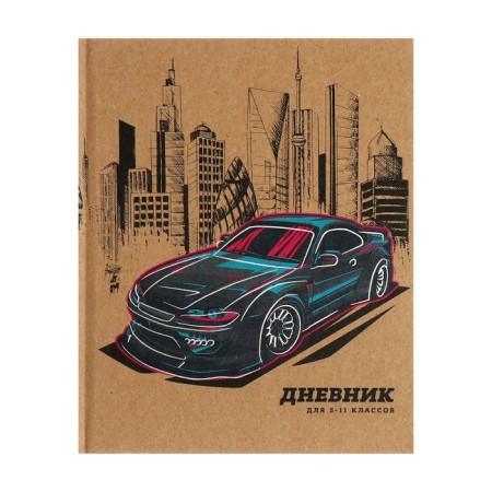 Universal Diary 5-11 classes, 48 ​​sheets "graffitist", craft, solid cover, foil embossing, block 65g/m2
