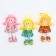 Soft doll "Masha", a flower dress, color mix