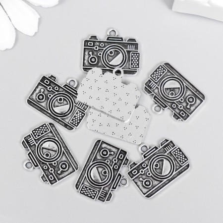 Decor for creativity Metal "camera" silver 2x1.6 cm-2