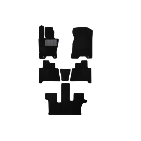 Rugs in Premium Salon for Kia Mohave (Borrego) 2020-, SUV, 6 pcs., Textile