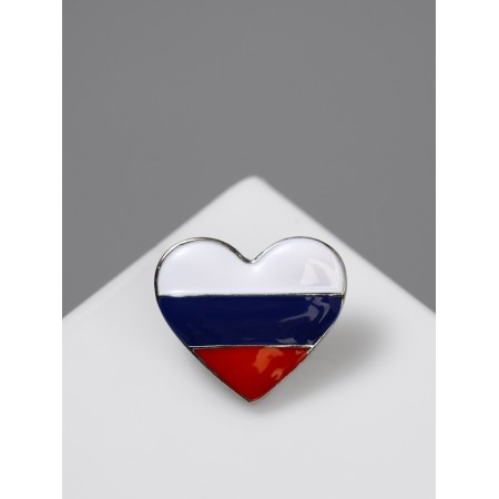 Icon "Russia" in the heart, color in silver-1