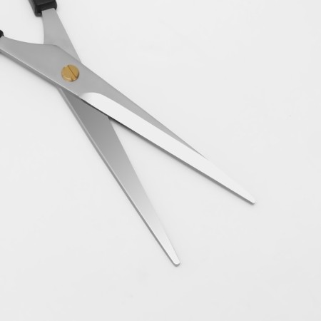 Hairdressers with emphasis, blade - 7 cm, black color-2
