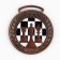 Thematic medal 191 "Chess" Diam 4.5 cm. The color of bronze. Without a tape