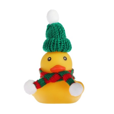 Duck with a scarf, yellow color, in a hat-2