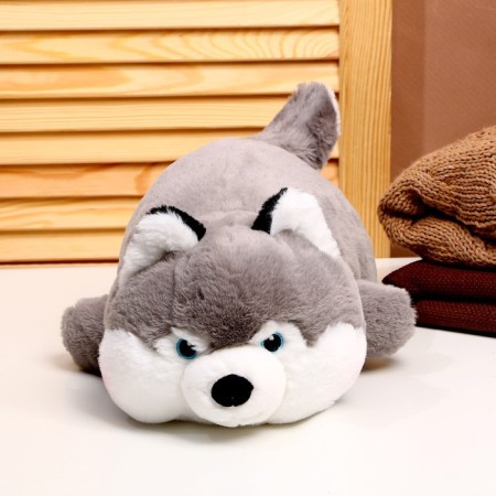 Soft toy "Husky shy", size 35 cm, color gray-2