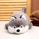 Soft toy "Husky shy", size 35 cm, color gray