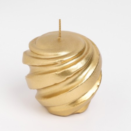 Figure candle "Spiral ball", 5.5x5.5 cm, gold-1