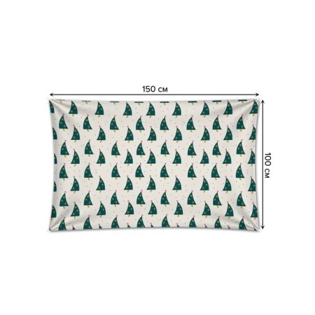 Decorative panel with photo printing "Christmas trees dance", horizontal, size 100x150 cm-1