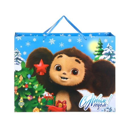 New Year. Gift package, 61x46x20 cm, packaging, Cheburashka-4