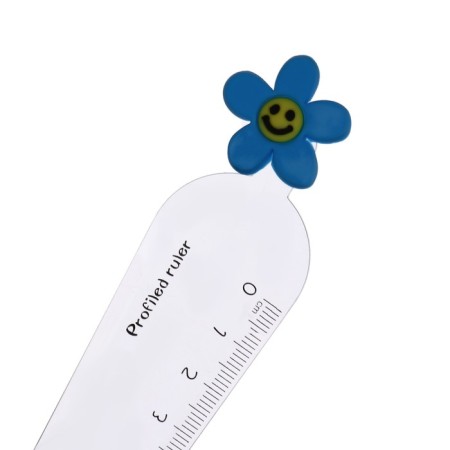 Ruler 12 cm "Flower", plastic, MICC-2