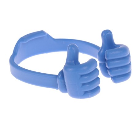 Luazon phone stand, in the form of hands, adjustable width, blue-3