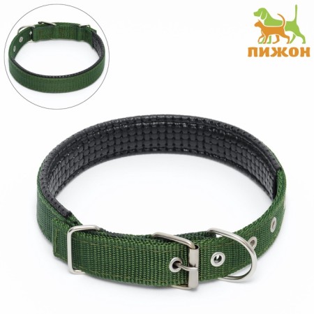 Collar "Comfort" Combined, 55 x 2.5 cm, Osh 40-50 cm, green-1