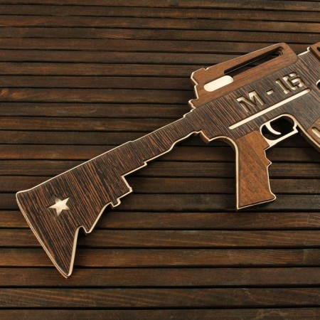 Souvenir wooden machine "M16", small-5