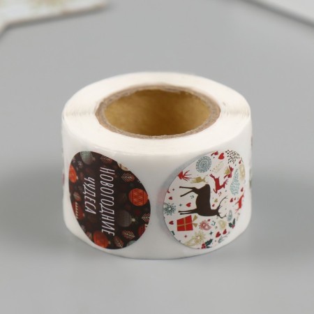 New Year Stick Paper "Tale outside the window" d = 2.5 cm 252 pcs in the roll-2