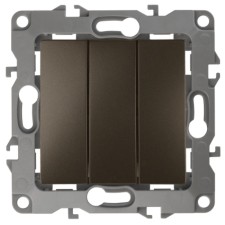 Triple switch, 10AX 250V, IP20, era12, bronze