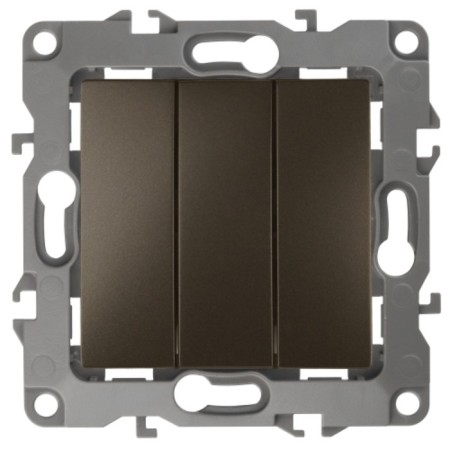 Triple switch, 10AX 250V, IP20, era12, bronze