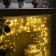 Garland "fringe" 1 × 1 m, IP20, transparent thread, 126 LED, warm white glow, 8 modes, 220 V