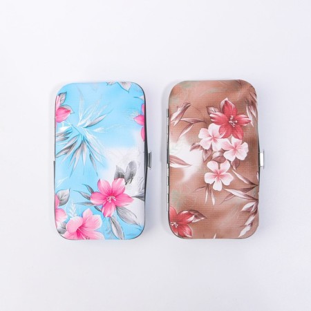 Manicure set "Flowers", 6 objects, in case, color mix-4