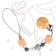 Holder for the nipples - dummies "Baby of Nature", silicone, beige/gray color