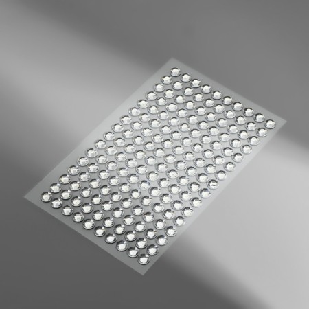Rhound rhinestones, d = 6 mm, 160 pcs on the sheet on the sheet, the color is silver-3