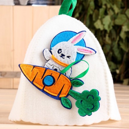A cap for a bathhouse with an applique "Ready for take -off"-2