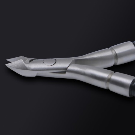 Manicure nippers for the cutter "Premium", hidden spring, 11 cm, blade length - 6 mm, silver/black color-7