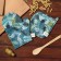 Set of kitchen. Ethel "Paporotnik": mittens 20x28 cm, severity 19x19 cm, 80% HL, 20% PE