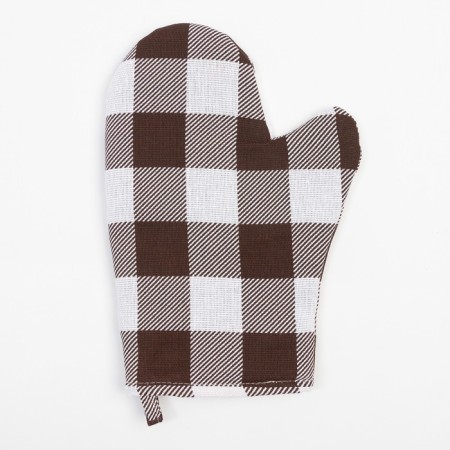 Set of kitchen shade "Cell": mittens 20x27 cm, take 19x19 cm, 100% cotton-1