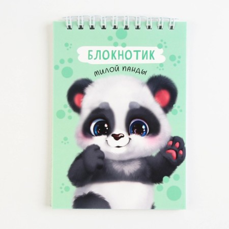 Notepad A6, 40 liters on the crest, soft cover "Block Panda"