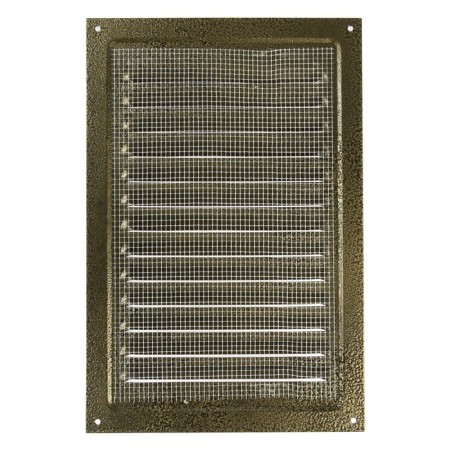 Ventilation grate Zein Lux RM2030Z, 200 x 300 mm, with a grid, metal, gold-5